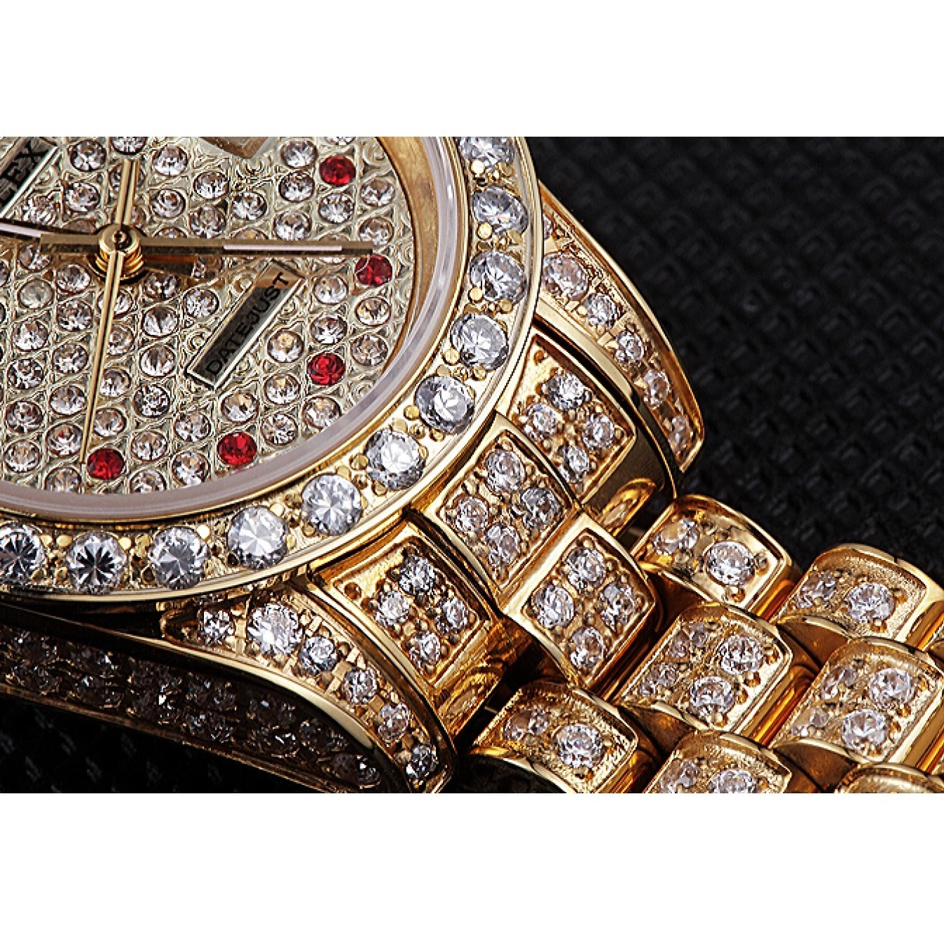 AAA replica watch Diamond Dial Swiss Rolex Gold DateJust 622024 0723